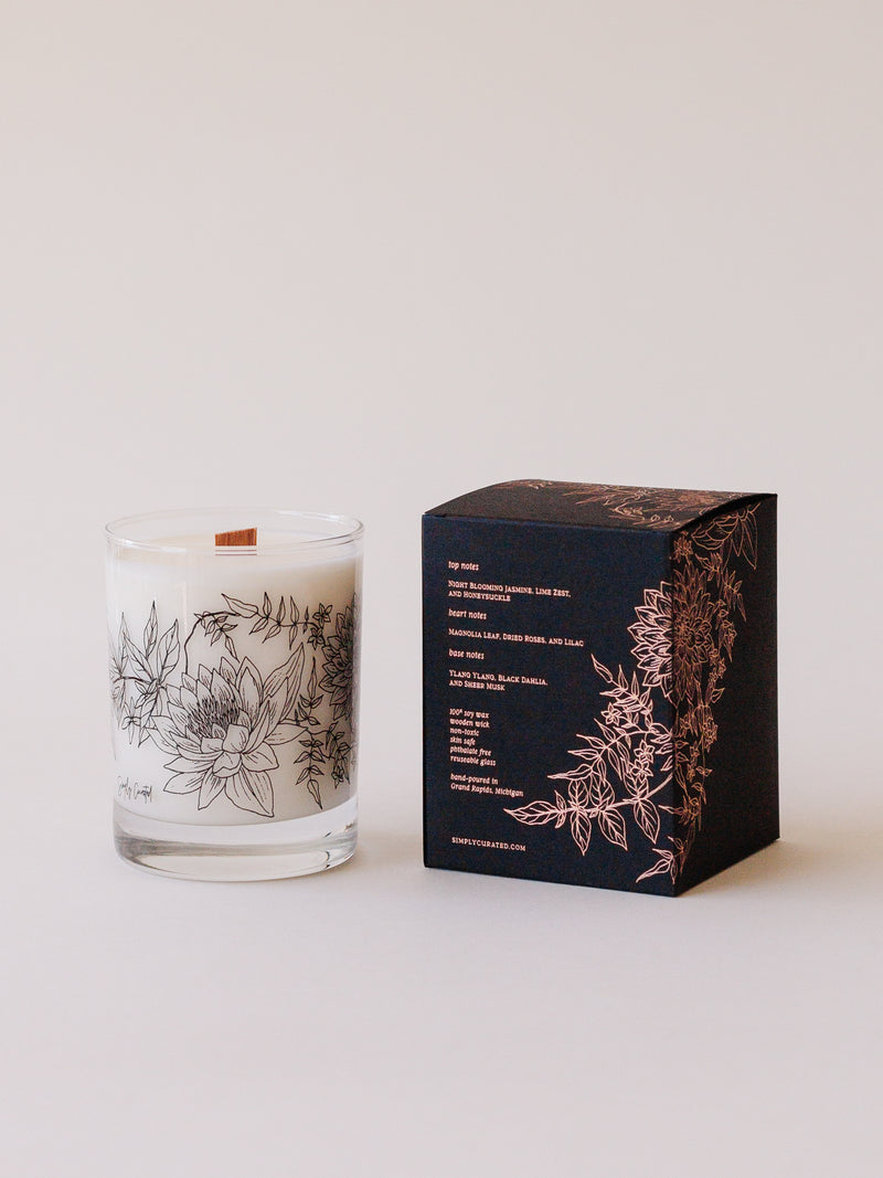 No. 08 Jasmine - 12 oz Glass Botanical Candle