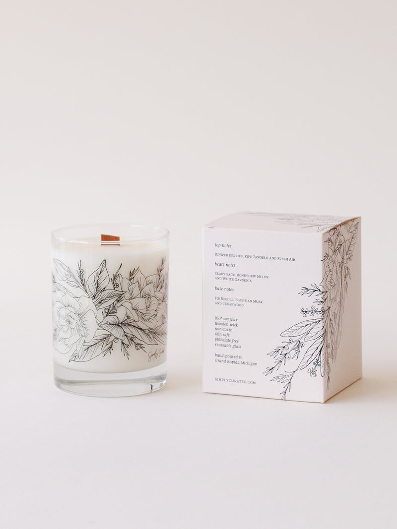 No. 04 Juniper Fir - 12 oz Glass Botanical Candle