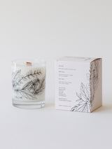 No. 02 Basil Eucalyptus - 12 oz Glass Botanical Candle