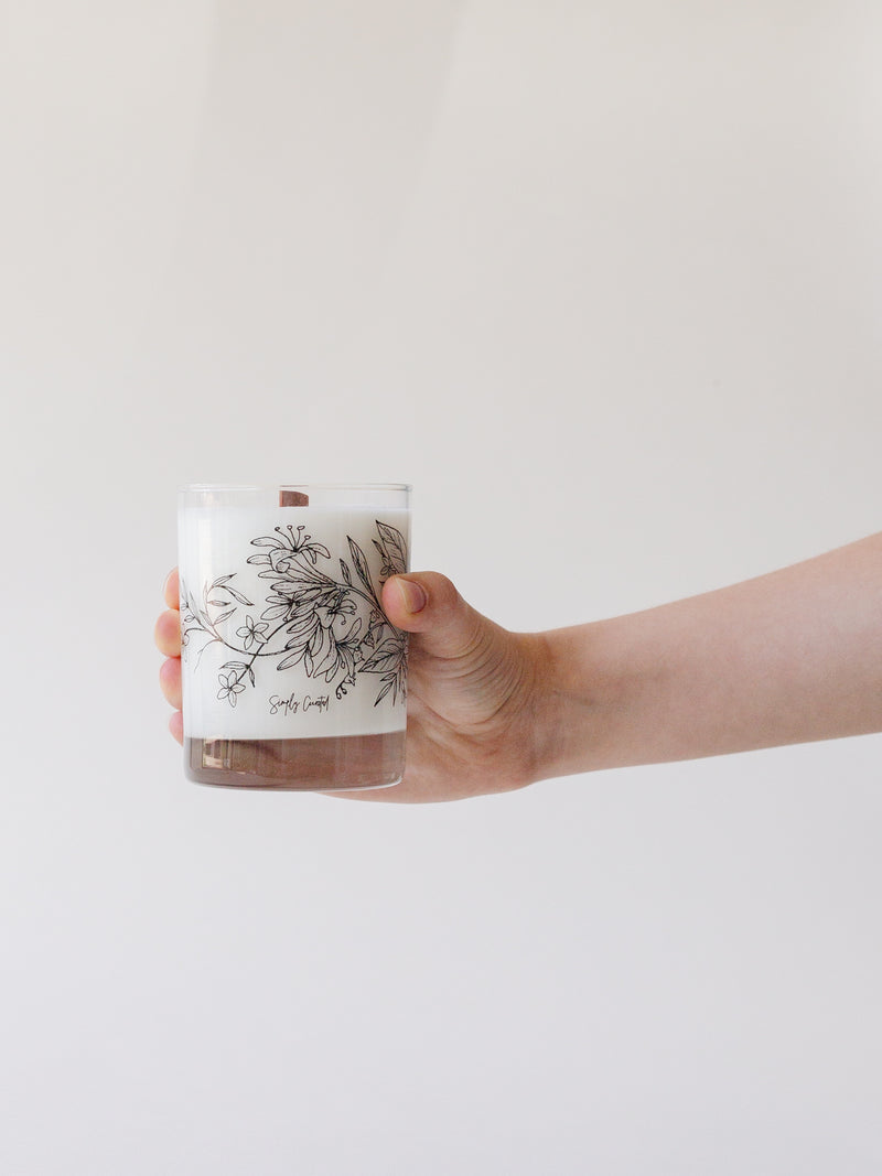 No. 01 Honeysuckle - 12 oz Glass Botanical Candle