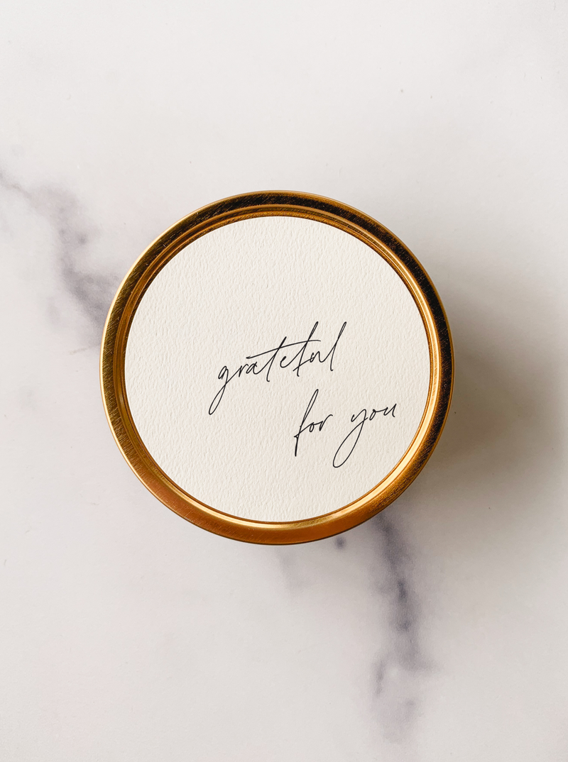 "Grateful for You" - Travel Candle