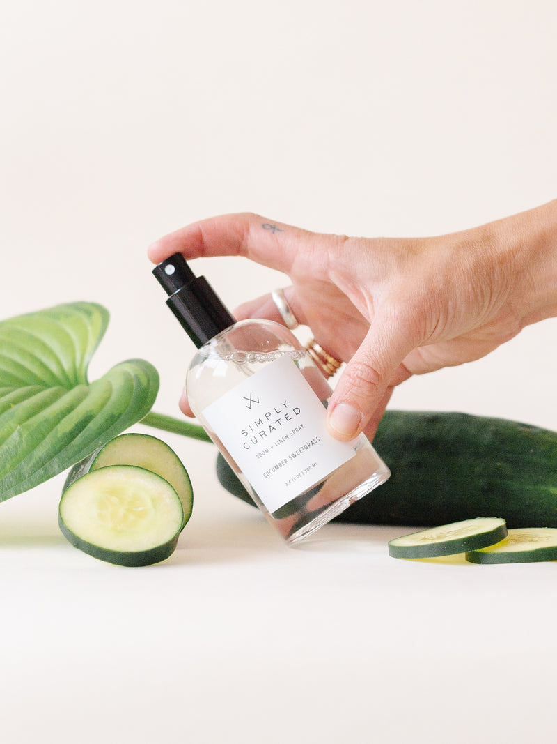 Cucumber Sweetgrass Room + Linen Spray