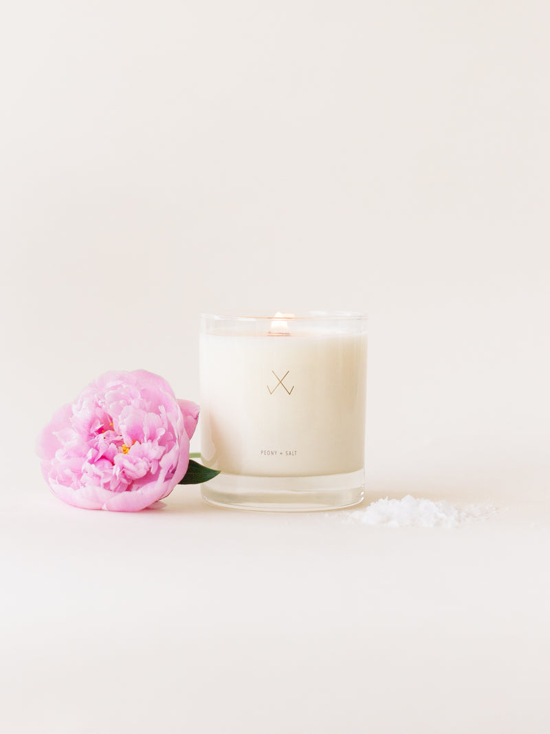 Peony + Salt Soy Candle