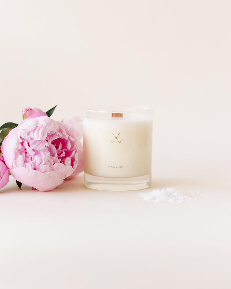 Peony + Salt Soy Candle