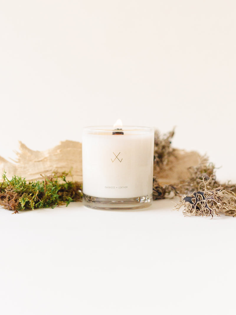 Oakmoss + Leather Soy Candle