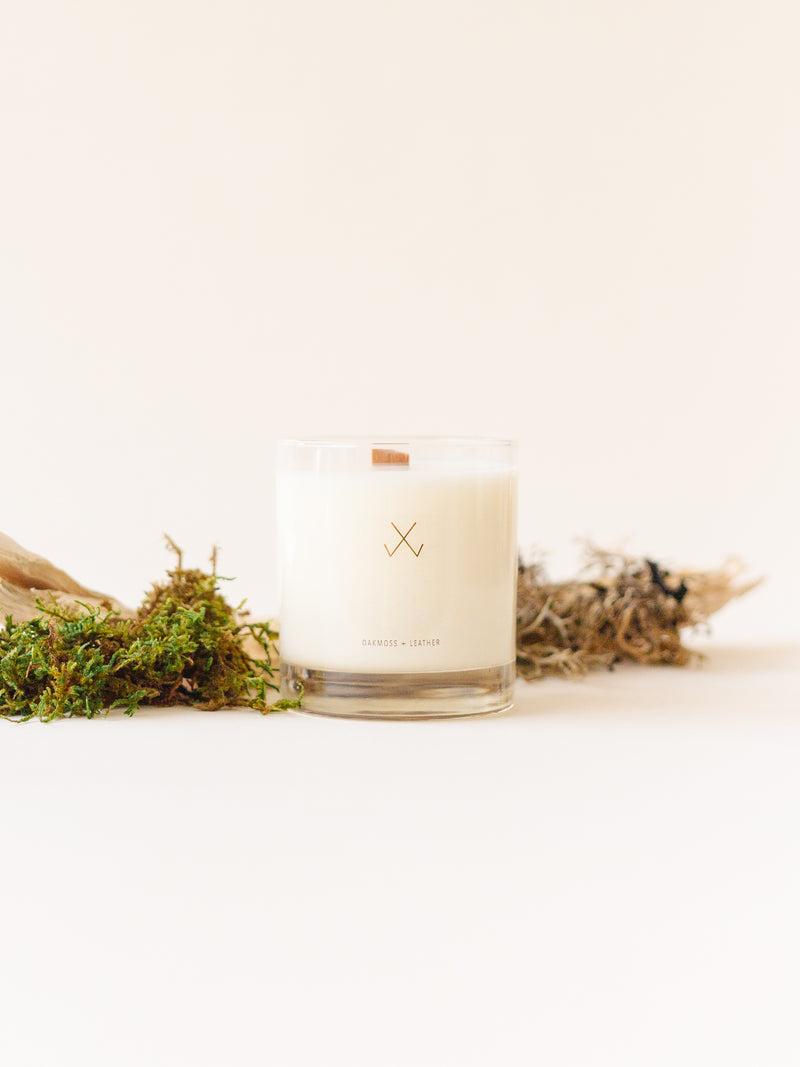 Oakmoss + Leather Soy Candle