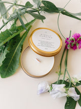 Sweet Pea + Dandelion Soy Travel Candle