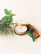 White Cedar + Winter Mint Soy Travel Candle