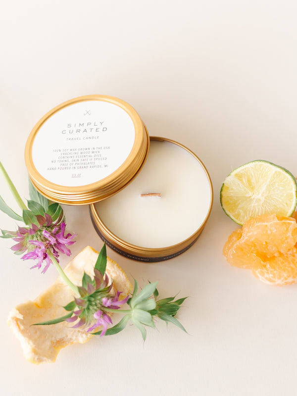 Grapefruit + Bergamot Soy Travel Candle