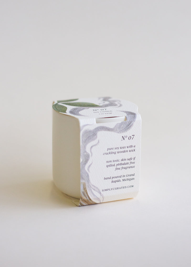 No. 07 Balsam and Ashes - 5oz Ceramic Botanical Candle