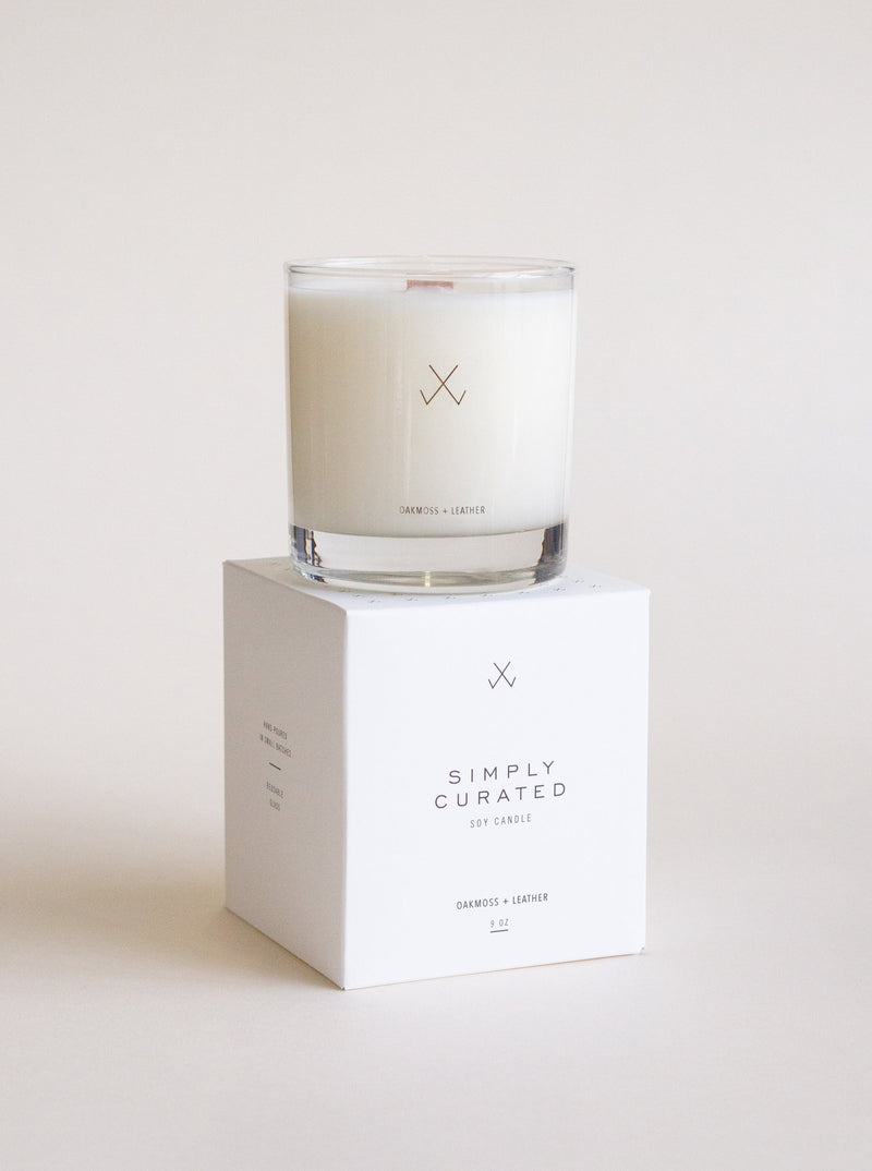 Oakmoss + Leather Soy Candle