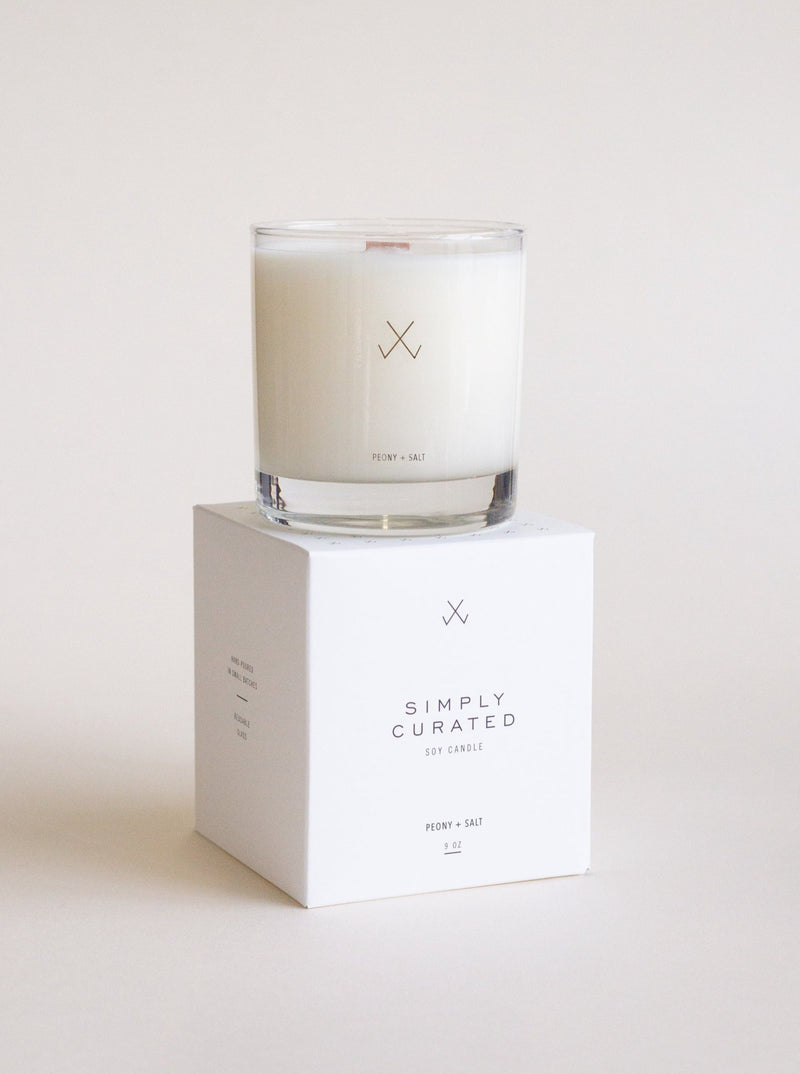 Peony + Salt Soy Candle