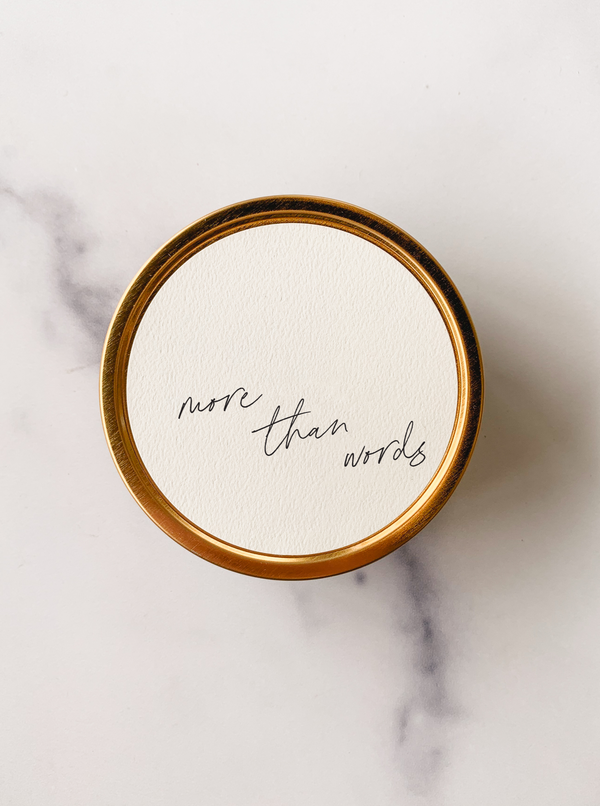 "More than Words" - Travel Candle