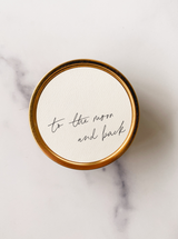 "To the Moon and Back" - Travel Candle